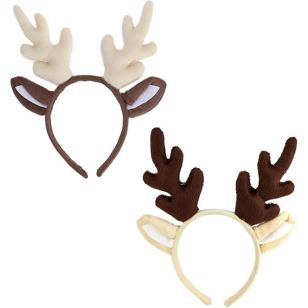 The New 2 Pack Horns Pure Headband For Christmas Party Carnival Kids Party Christmas Decoration Accessories Hot Yw1