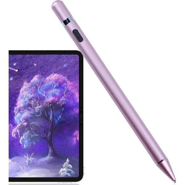 Stylus, surfplatta penna, universal pekskärmspenna. Lämplig för smartphones, surfplattor, Apple iPhone/iPad uppladdningsbar (rosa)