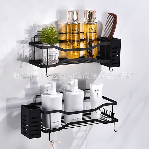 2-pakning selvklebende dusjkabinett, dusjhylle, ingen boring