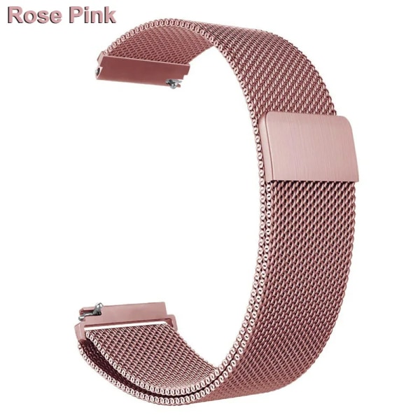 Metallrem til Fitbit Versa 2 3 4 Lite Sense Band Håndled Milanese Sense 2 Erstatningsmagnetsløjfe Armbånd Fit Bit Watchband Rose Pink
