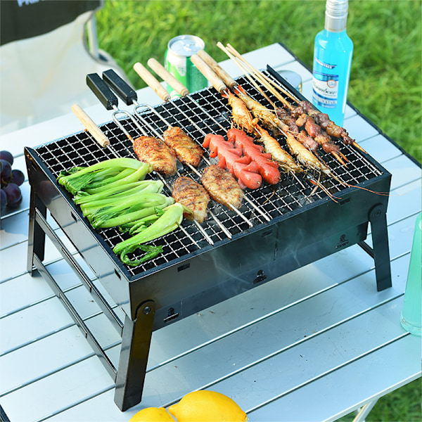 8-delars Set, Grillredskapsset, Grillverktyg i rostfritt stål, Portabla grillredskap - Set för utomhusbruk/Camping/Trädgård