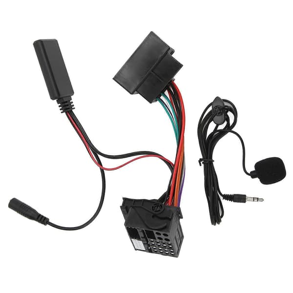 Bilstereo 40-Pin Kabelhärva Adapter med Bluetooth Mikrofon AUX för Citroen C2 C3 C4 C6