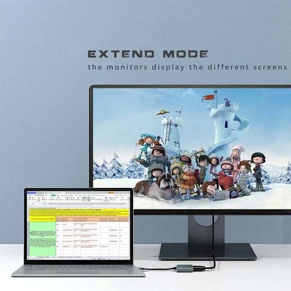 USB C till HDMI-adapter för skärm, 4K HDMI till USB C Laptop Docking