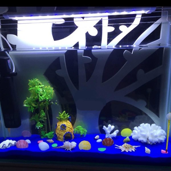 WideSmart 7 stk. Aqua Ornamenter, Svampebob Akvariedekoration Akvarie Ornament Akvariedekoration Resin Akvarie Ornament Ananas{EE}