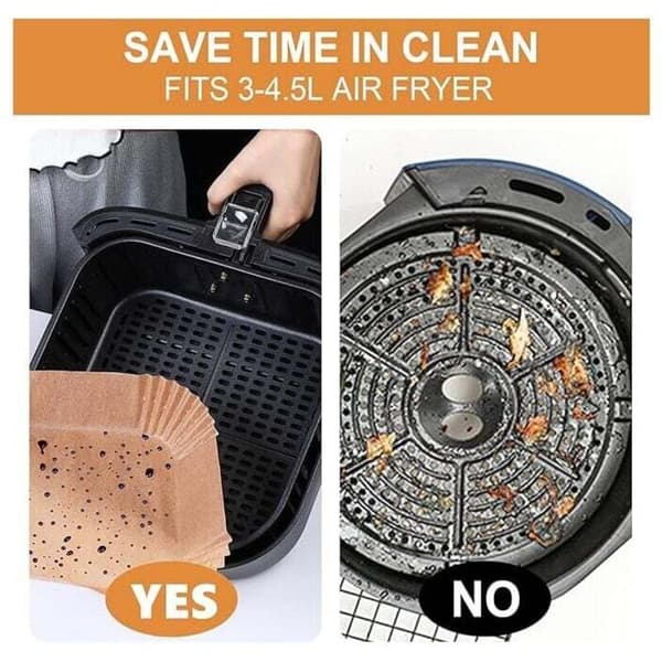 Airfryer bagepapir, 100 stk. 16 cm Airfryer bagepapirforinger, engangs non-stick oliefri bagepapir Airfryer tilbehør