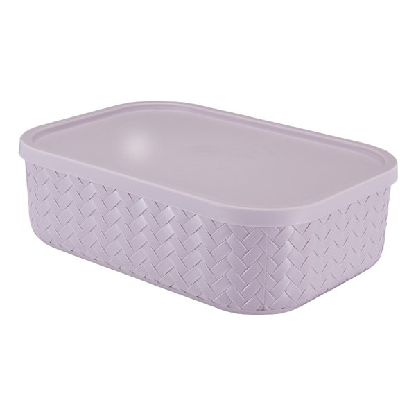 Liten oppbevaringsboks i imitert rotting, oppbevaringsboks for klær, Lilla Purple 25.5*18*8cm