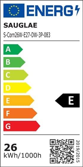 26W LED-lampor, motsvarande 200W, 3000Lm, 6000K Kalla vita, E27, 3-pack