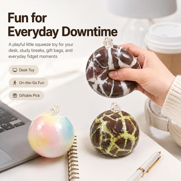 Matcha Chokolade Knasende Klemmebold, Voksrevnet Tekstureret Blødt Sensorisk Klemmelegetøj, Fleksibelt Håndfidgettilbehør til Daglig S Matcha chocolate