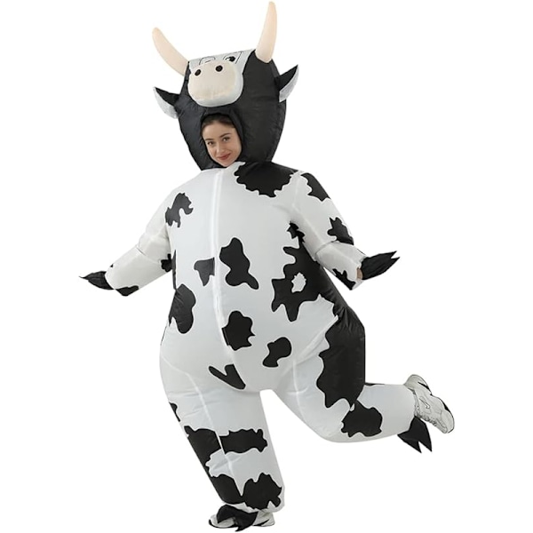 Uppblåsbar kostym ko maskeraddräkt cosplay uppblåsbar overall julkostymer