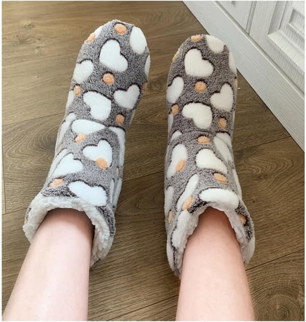 Dam Tjocka & Varma Toffelsockor med Grepp - Jultofflor 38-40