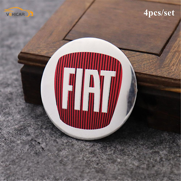 4 stk./sett Dekaler for hjulkapsler til Fiat 500 Abarth 56mm Bil Senterkopp Navkapsel Klistremerke Logo Emblem Dekor