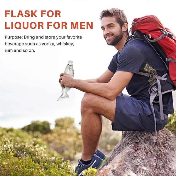 1 Setin Kalannäköinen Taskumatti 15 cl Pullo Mini Taskumatti Ruostumatonta Terästä Juhlatarvikkeet Ulkokäyttöön