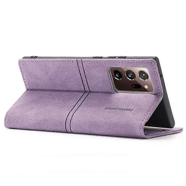 For Samsung Galaxy Note20 Ultra Dream Magnetisk Suge Business Horisontal Flip PU Lærveske med Holder & Kortspor & Lommebok{EE} Purple