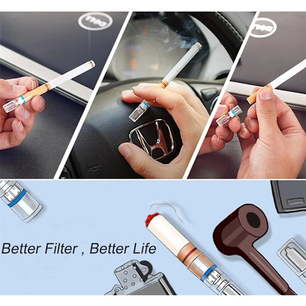 100 stk. Ny Engangs Cigaretholder Mundstykke Kasserede Cigaretfiltre Tips Tobak Tjærefiltrering Rengøringsholder Mænd Gave{EE}