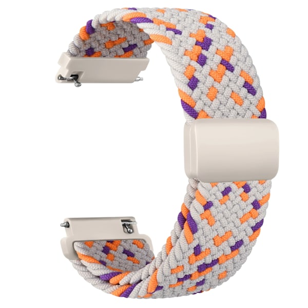 20mm Flätad Solo Loop för Garmin Vivoactive 5/3/3 Music Armband Armband för Garmin VivoMove3/Trend/Sport Venu SQ/SQ2/2plus Rem Svart black 20mm