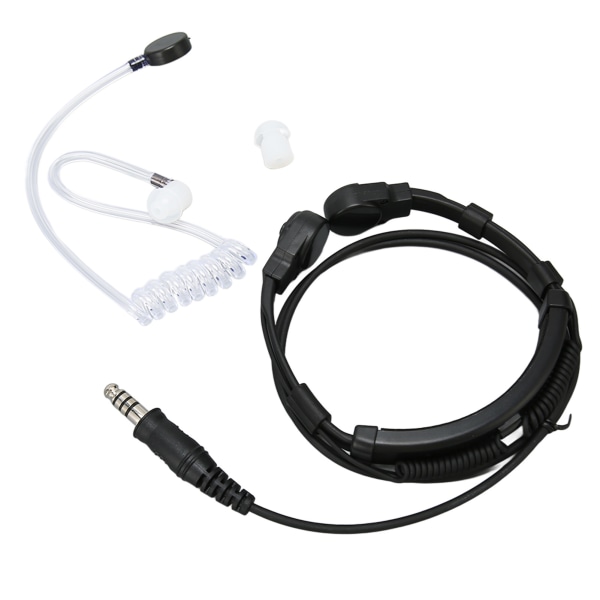 7,1 mm Throat Mic Headset Teleskopisk brusreducering Clear Sound Throat Mic Tvåvägs Radioheadset för Walkie Talkie