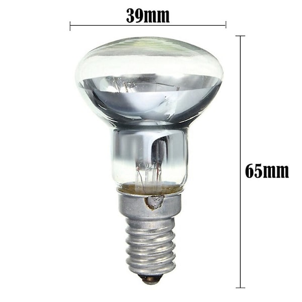 Ersättningslampa för lavalampa E14 R39 30W Spotlight Skruv i glödlampa Klar reflektor Spot Light Bulbs La [dB} Transparent