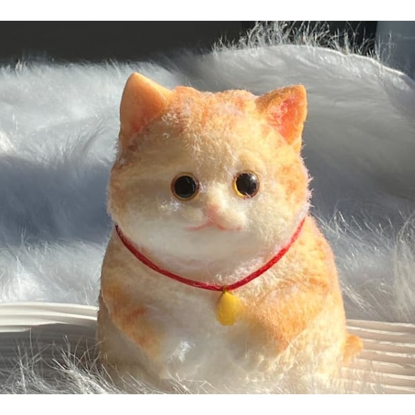 Iso Taba Squishy Kissa, Taba Kissa Squishy Puristuslelut, Suloinen Squishy Kissa, Squishy Kumikissa, Juhliin ja Syntymäpäiville Tai Jouluksi (Oranssi)