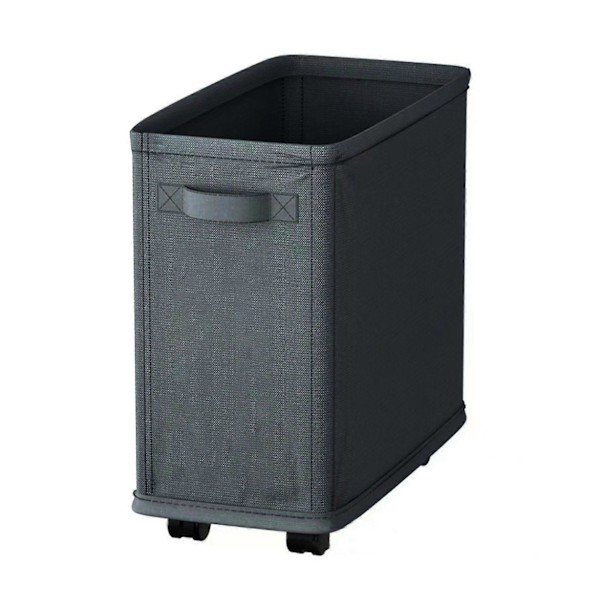 Smal Tvättkorg med Hjul Stor Kapacitet Stark Lastbärande Vikbar Design Tvättkorg Smutsiga Kläder Korg{EE} Dark Grey