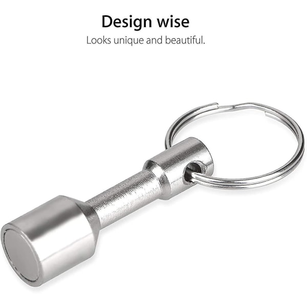 6-pack metallmagnet nyckelring, magnetiska nyckelringar hållare med delad ring Smycken testmagnet, stark ficka nyckelringar krok för kvinnor män metallåtervinning