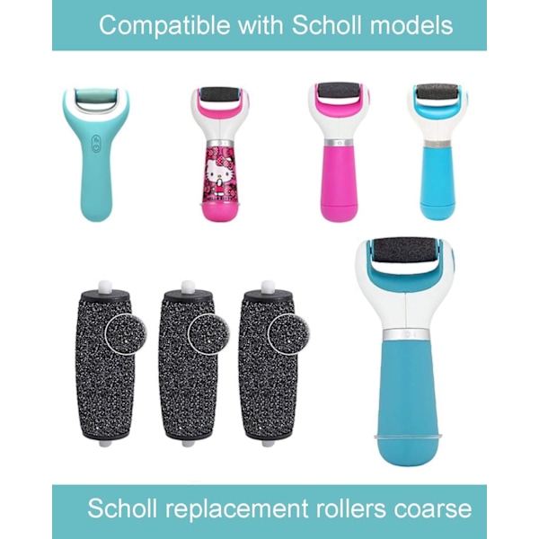 6-pack Extra Grova Ersättningsrollers för Scholl Velvet Smooth