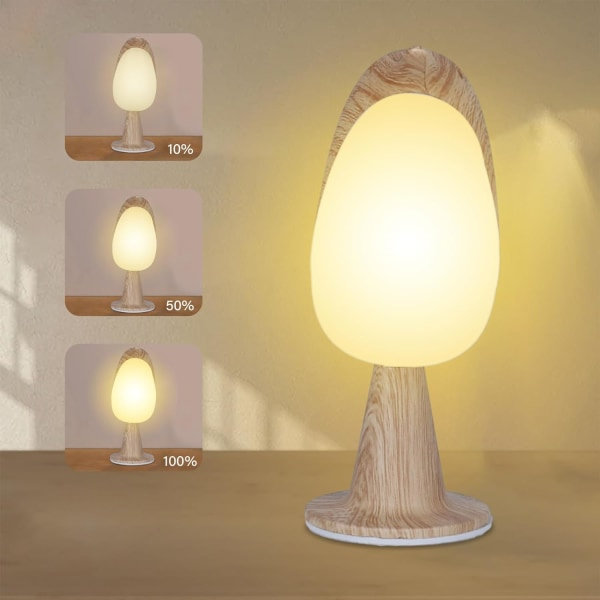 Beröringsstyrd sänglampa dimbar liten lampa för sovrum 3 ljusstyrkenivåer laddad fågel nattlampa för sovrumssats