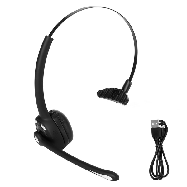 Bluetooth Telefon Headset Single Ear HD Justerbar Mic Trådlös Business Headset för Call Center Game Meeting