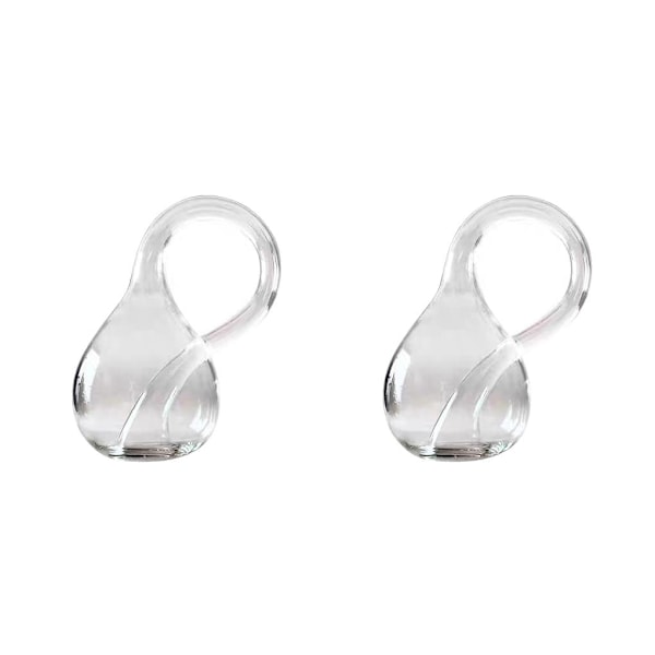 1/2 Glasvase Klein Flaske Firedimensionelt Rum Flaske til Transparent S 11,8X6,3cm Transparent S 11.8X6.3cm 2PCS
