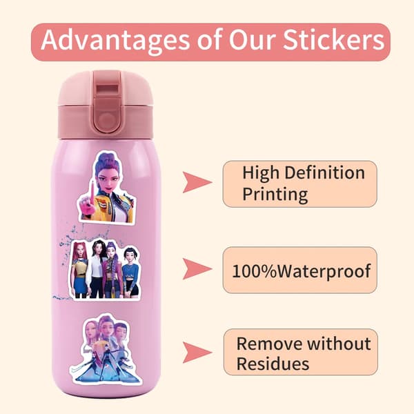 55 stk. KPop Devil Hunter Tegneserie Graffiti Klistremerke Notatbok 55Pcs