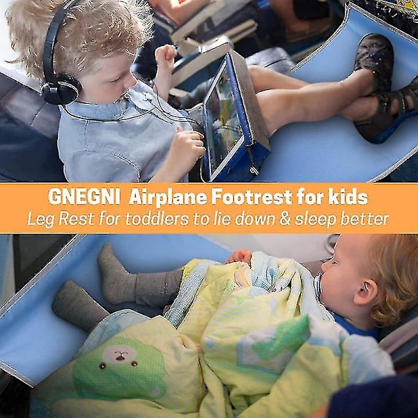 Flygplansäng fotstöd säng för barn hängmatta flygplanssäte förlängare benstöd Gray