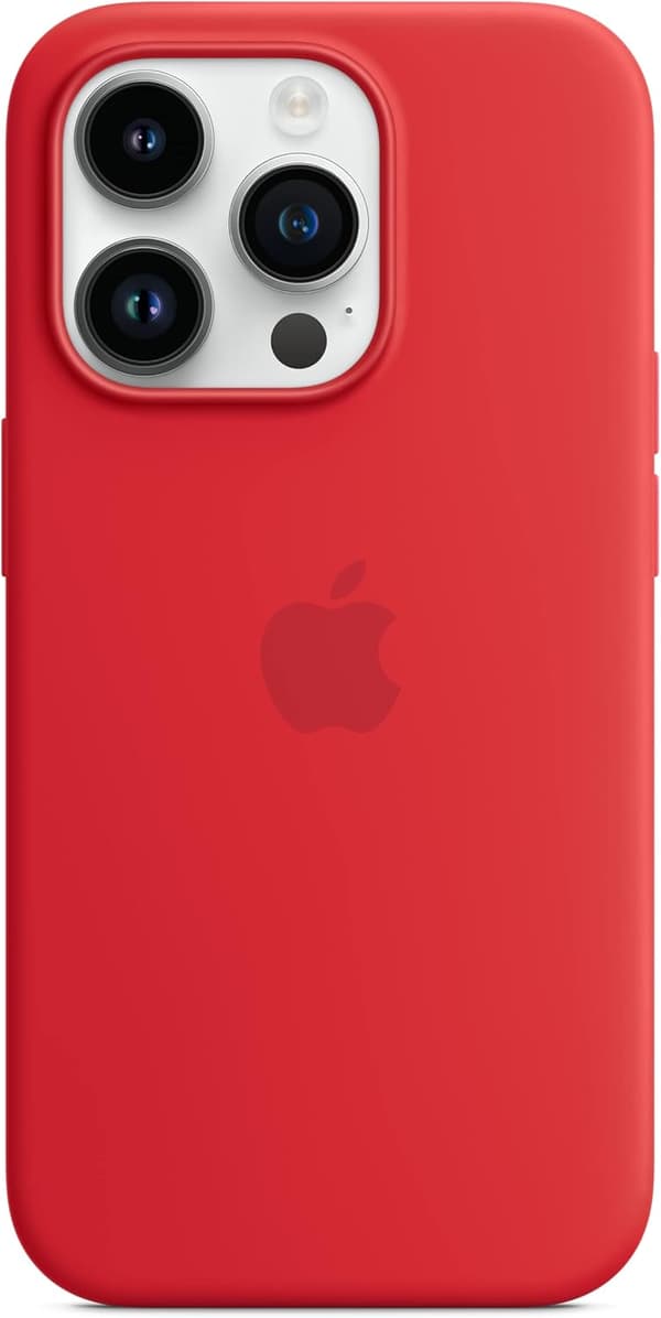 Apple - Rødt silikonecover til iPhone 14 Pro