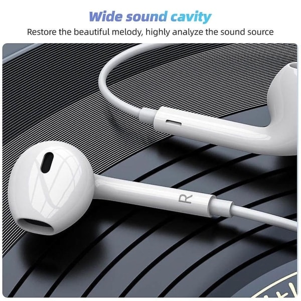 Fonken Langalliset Kuulokkeet iPhone 15 Pro Max:lle - Korvakaiuttimet Type-C Liittimellä, Mikrofonilla, Bassoilla ja Stereolla - Ei Bluetooth