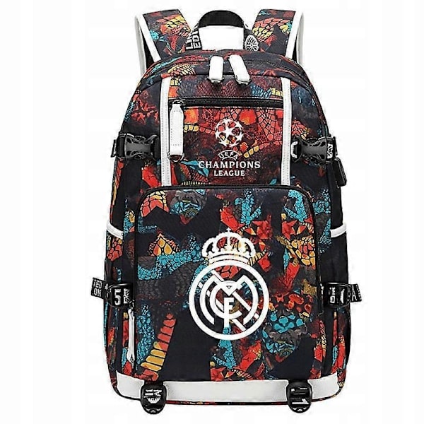 Real Madrid Mbappé Waterproof Kids Backpack A4 Large Capacity