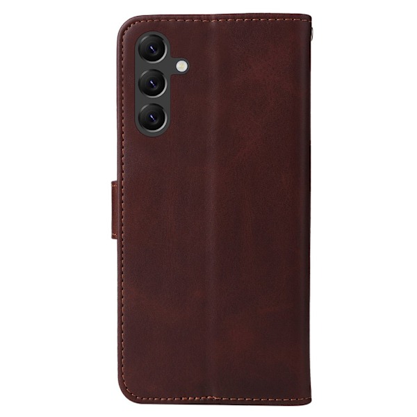 SKALO Samsung A15 5G PU-Läder Plånboksfodral - Flera färger Brown Brun
