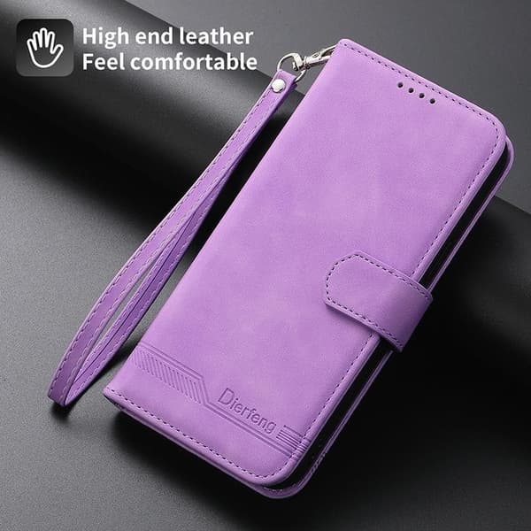 (For Samsung A26 5G) PU Leather Wallet Case with Card Slots, Shockproof Röd