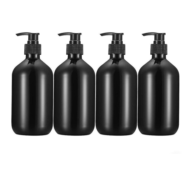 4st tom schampoflaska, 500 ml tvålflaska, flytande/tvål/schampo/kroppstvätt plastpumpflaska,