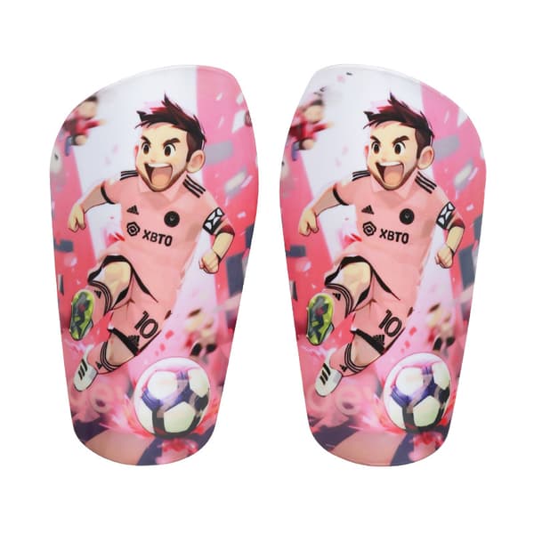 Fotbollsbenskydd Fotbollsbenskydd Spelare Signaturstil Skyddsutrustning Lättvikts Sportutrustning *Messi comic Messi comic