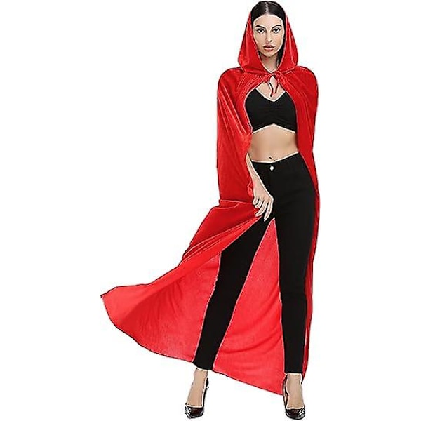 Kappe Unisex Kappe Med Hætte Halloween Kostume Hættetrøje Kappe Voksen Vampyr Hekse Kappe Kvinder