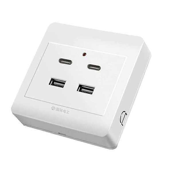 USB Type C Veggladeruttak Ladekontakt Med USB-porter A