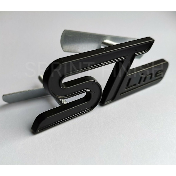 Mat Sort ST Line Grill Emblem Sæt Til Ford Focus Fiesta Puma Kuga Ecosport