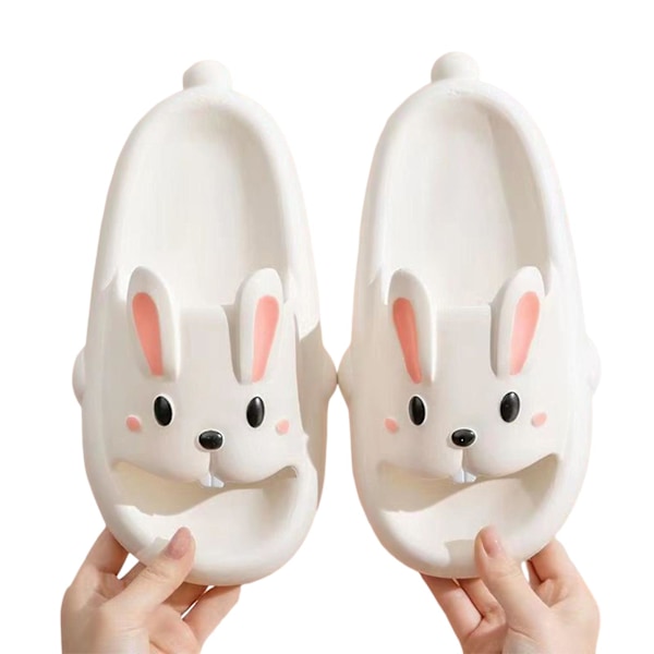 Søte Kanin Sommersko Komfortable og Stilige Slippers for Daglig Bruk Hjemme og Utendørs Hvit White 40-41