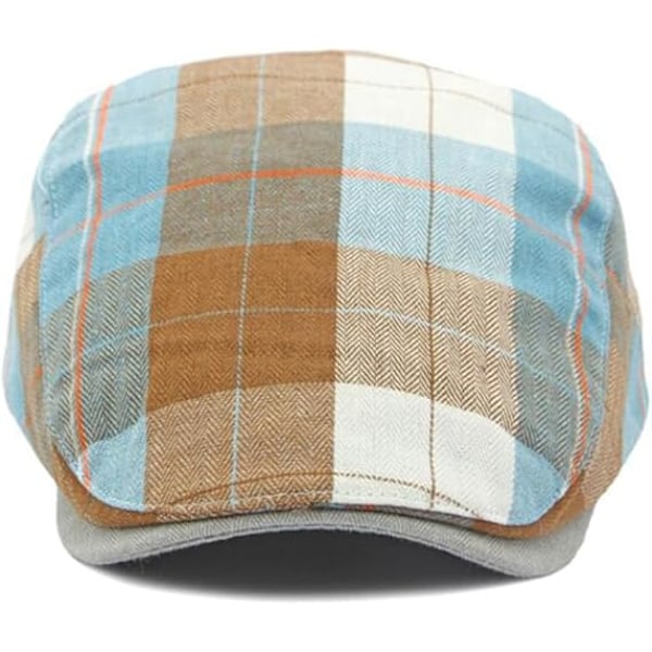 2-pack Herr Newsboy Hatt Flat Cap Justerbar Rutig Ivy Gatsby Cabbie Kör Golf Hatt Basker{ee}