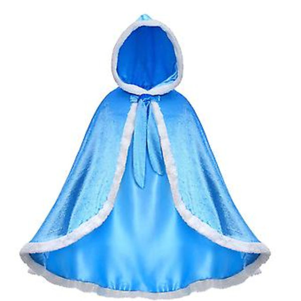 Jul barnkläder Frozen prinsessa Elsa kappa mantel sjal flickors scenkostym Elsa sjal 150 Blå