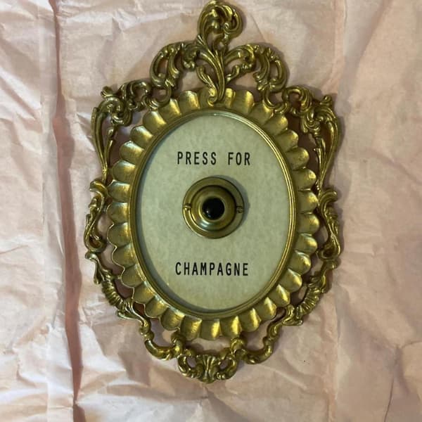 Ring Mini Tryk til Champagne Knap, Tryk til Champagne Dørklokke Dekoration