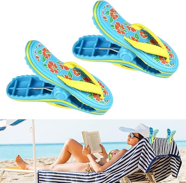 2 Pcs Plastic Clips for Linen, Beach Clips, Beach Towel Clips, Wholesale