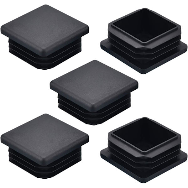 25 st plast fyrkantsrör pluggar, möbelbenskydd, metallrörsplugg, hållbar, halkfri och praktisk, 40x40mm inre fyrkantig plastplugg{EE}