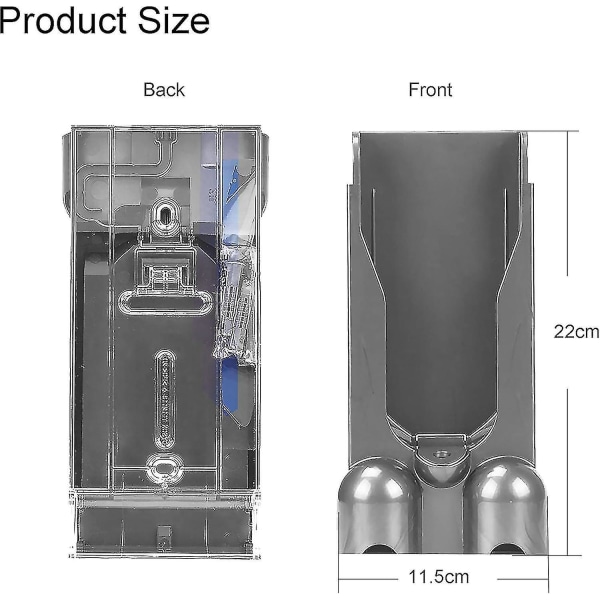 Stort väggfäste laddningsställ kompatibelt för Dyson V10, tillverkat av abs-plast Lämpligt för Serie V10 The Best