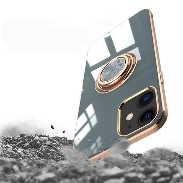 Ylellinen tyylikäs suojakotelo iPhone 12 Pro Max -puhelimelle rengastelineellä, kulta vaaleanpunainen[ee] LightPink one size