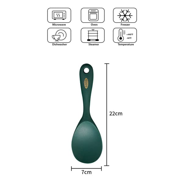 Silikonspatel för matlagning, bekväm soppslev med non-stick-yta, perfekt för servering och omrörning, ergonomiskt utformat köksredskap