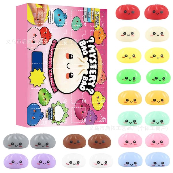 Maltose Squishy Dumpling Fidget Blind Box – Stressaflastende Klemmelegetøj til Voksne twenty four